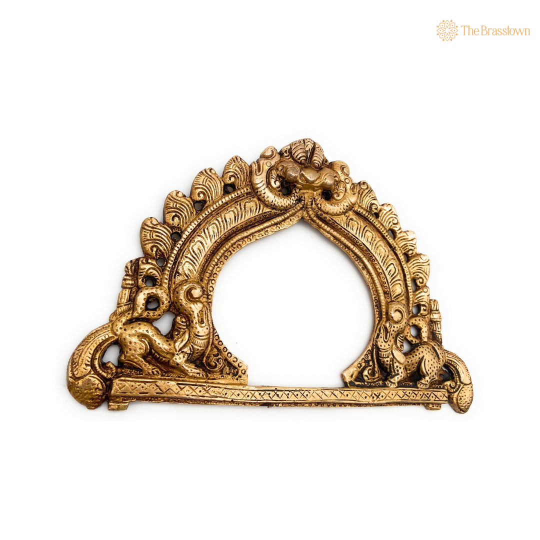Ornate Antique Brass Arch Frame 6 Inch