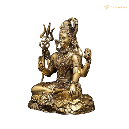 Brass Shiva Idol 3 Inch closeup – intricate craftsmanship