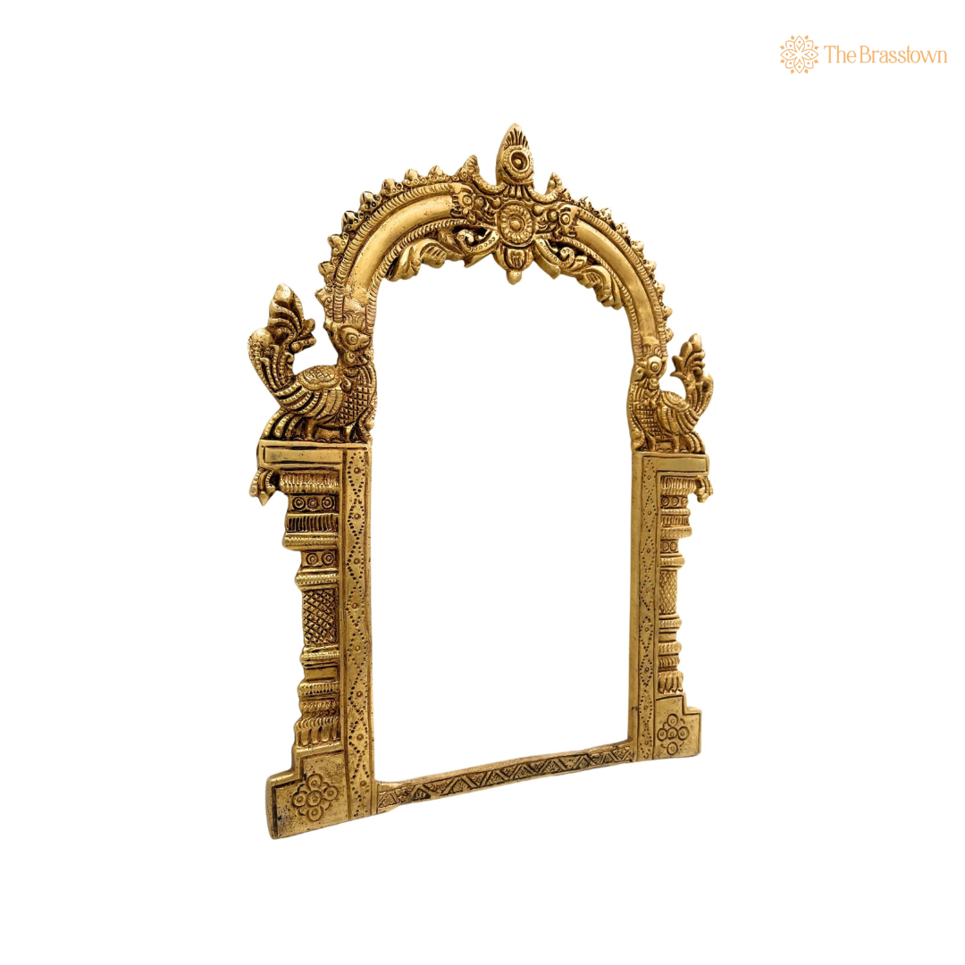 Antique Brass Peacock Arch Frame 11.5 Inch