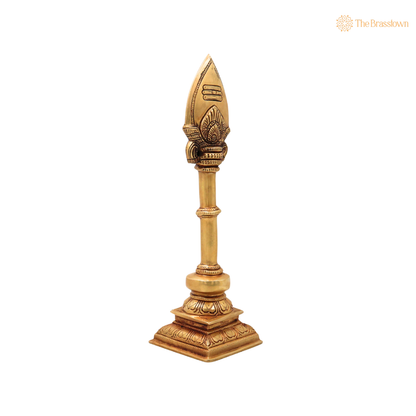 Brass Murugan Vel Velayudham Idol – Handcrafted Vetrivel/Vadivel/Palanivel for Puja, Temple &amp; Home Décor 12 Inch
