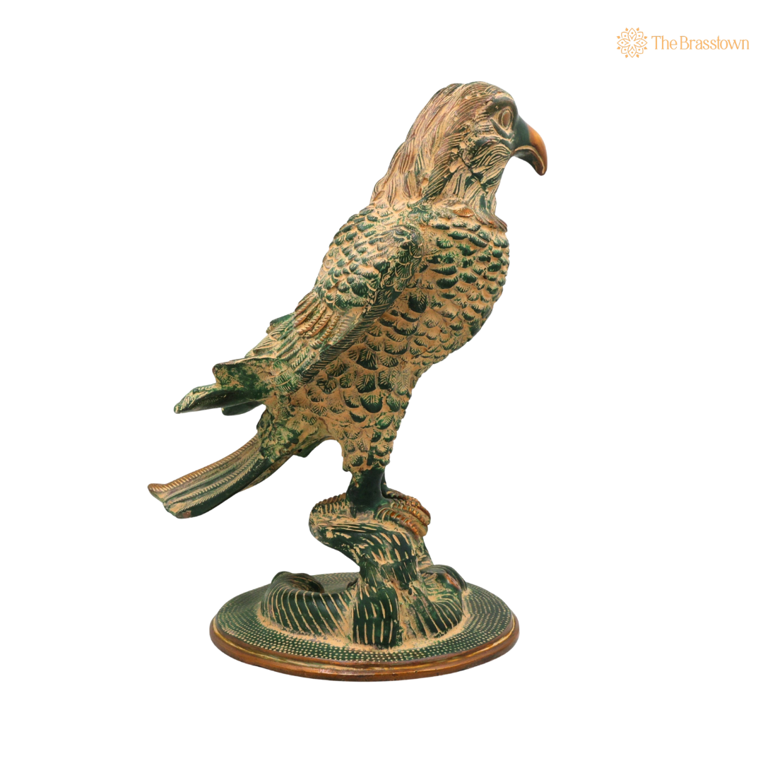 Brass Eagle Sculpture 13 Inch closeup – intricate craftsmanship