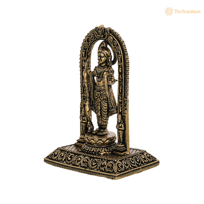 Brass Ram Lalla Idol 4 Inch closeup – intricate craftsmanship