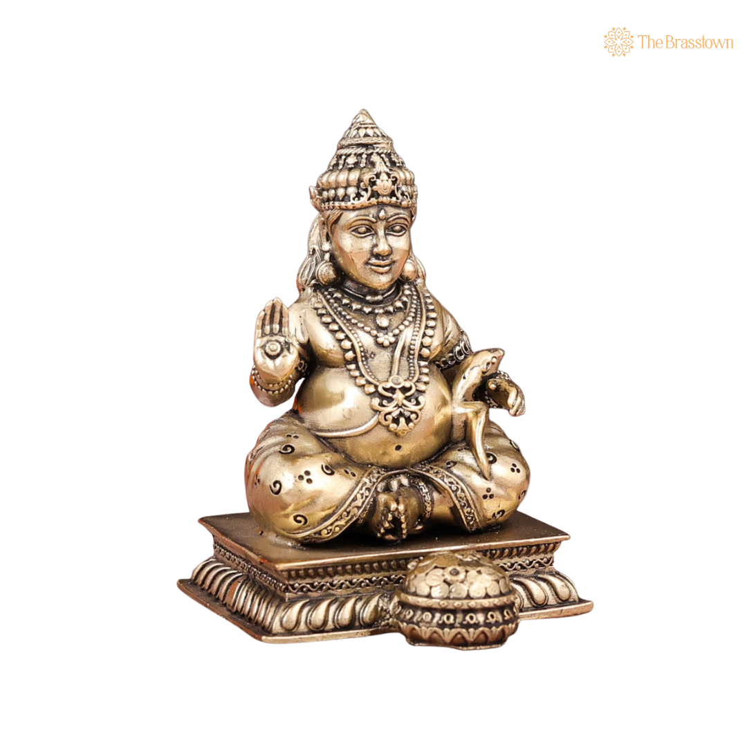 Brass Kuber Idol 3 Inch side view – antique finish detail