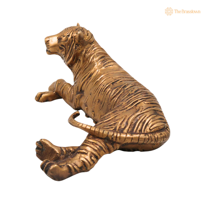 Brass Tigress Idol 4 Inch closeup – intricate craftsmanship