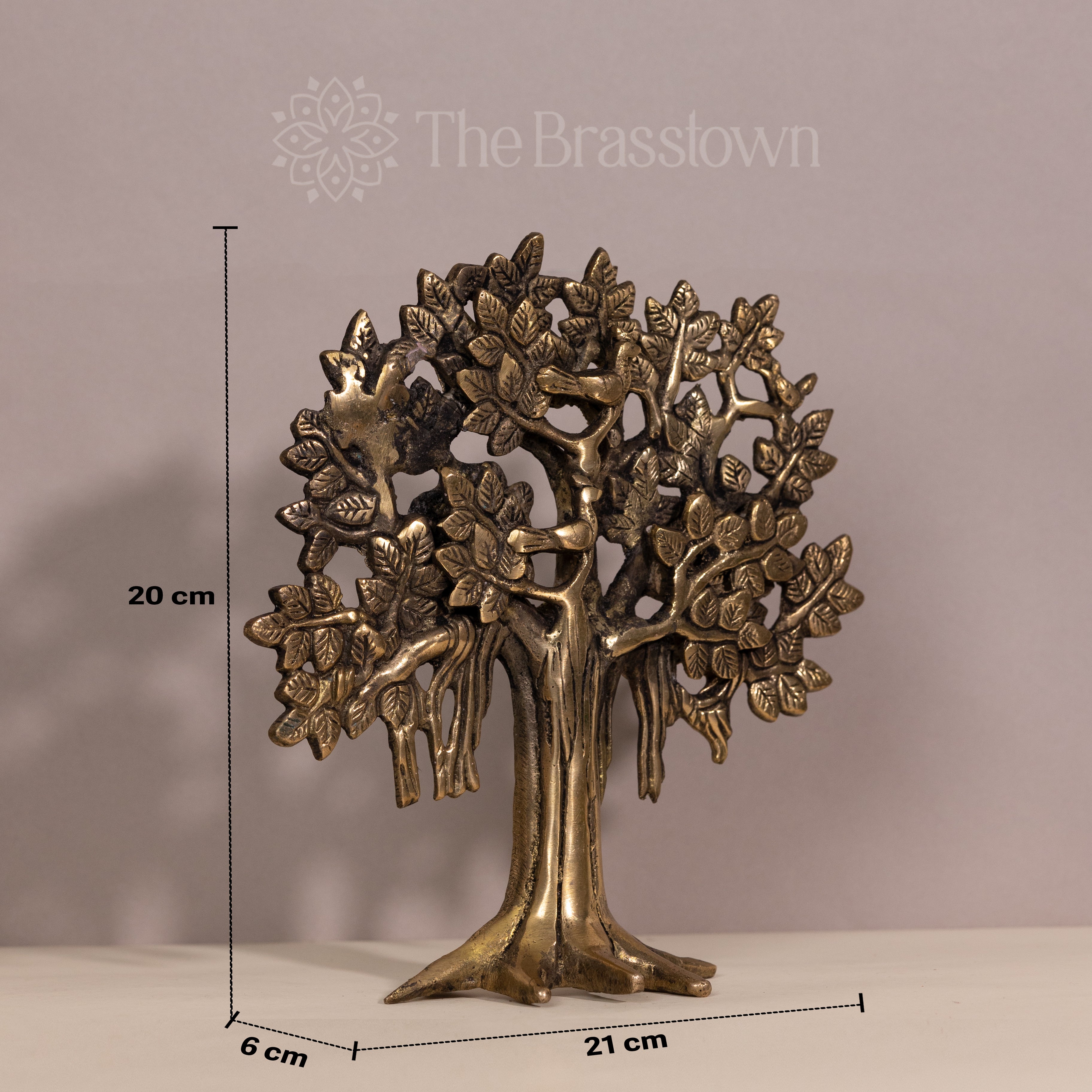 Brass Kalpavriksha Tree of Life with Roots