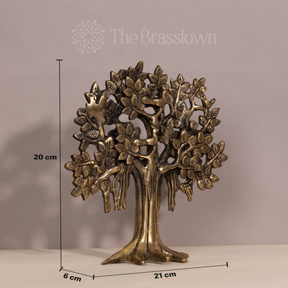 Brass Kalpavriksha Tree of Life with Roots