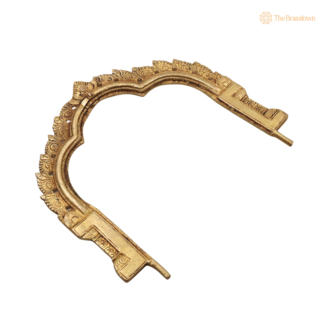Brass Prabhavali Arch 7 Inch closeup – intricate craftsmanship