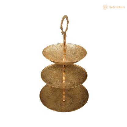 Brass Fruit Bowl Stand – Traditional Peetal Decorative Fruit Bowl for Dining Table, Home Décor &amp; Centerpiece 15.5 Inch