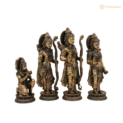 Brass Ram Darbar Idol 10 Inch closeup – intricate craftsmanship