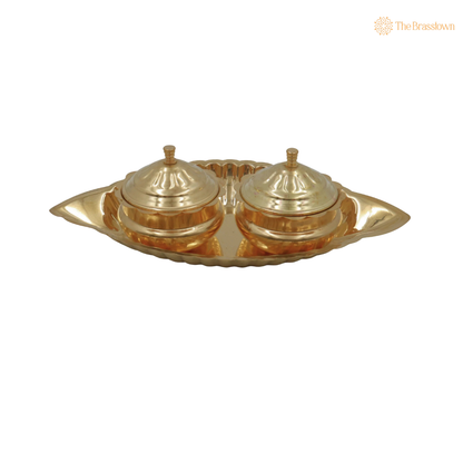 Traditional Handcrafted Brass Kumkum Bowl – Traditional Peetal Kumkum Holder for Pooja, Temple &amp; Home Décor 2.5 Inch