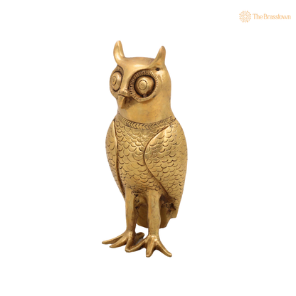 Brass Owl Idol for vastu – Decorative Owl Statue for Home Décor &amp; Spiritual Spaces 8 Inch