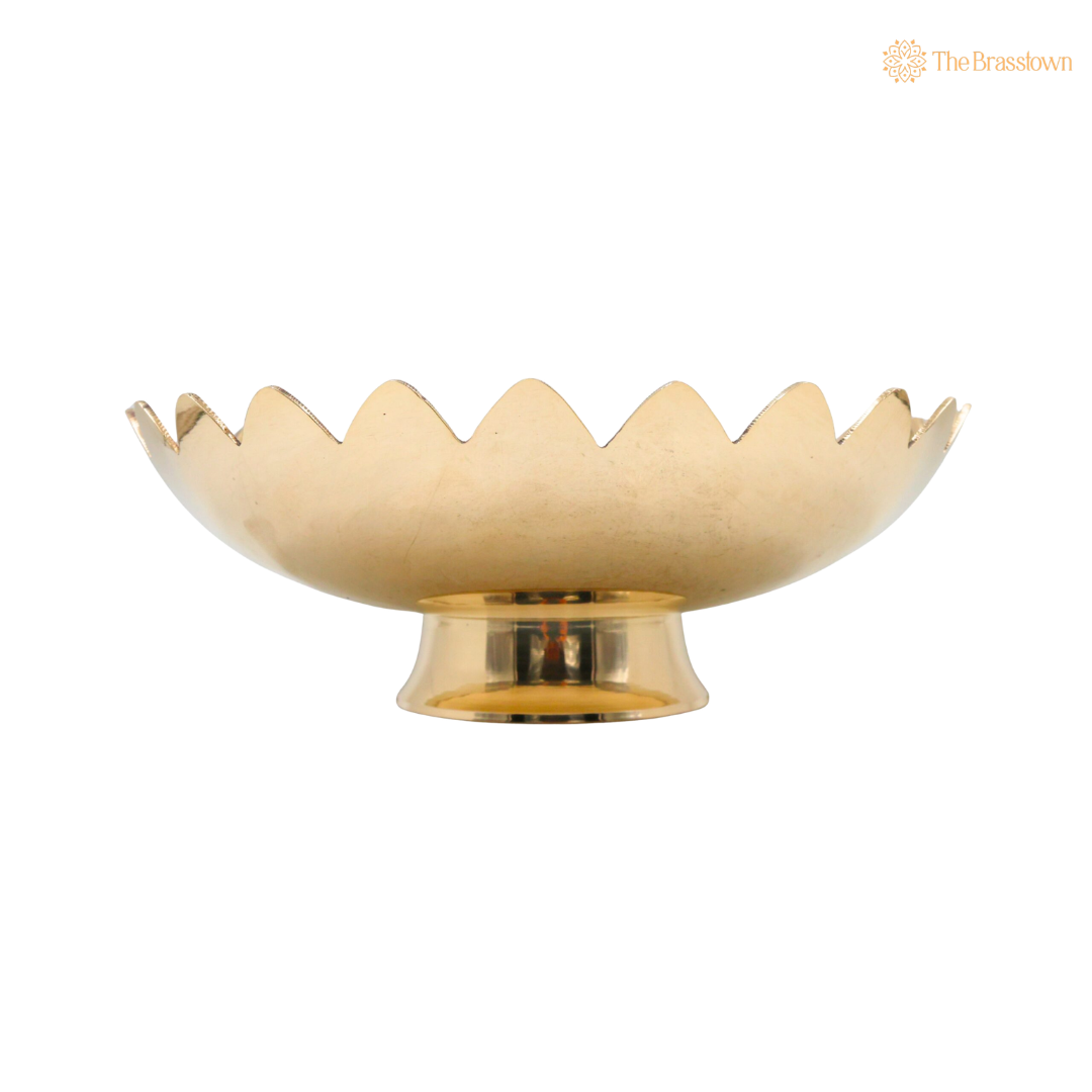 Handcrafted Traditional Brass Fruit Bowl – Traditional Peetal Decorative Dry Fruit Bowl for Dining Table, Home Décor &amp; Centerpiece 3.5 Inch