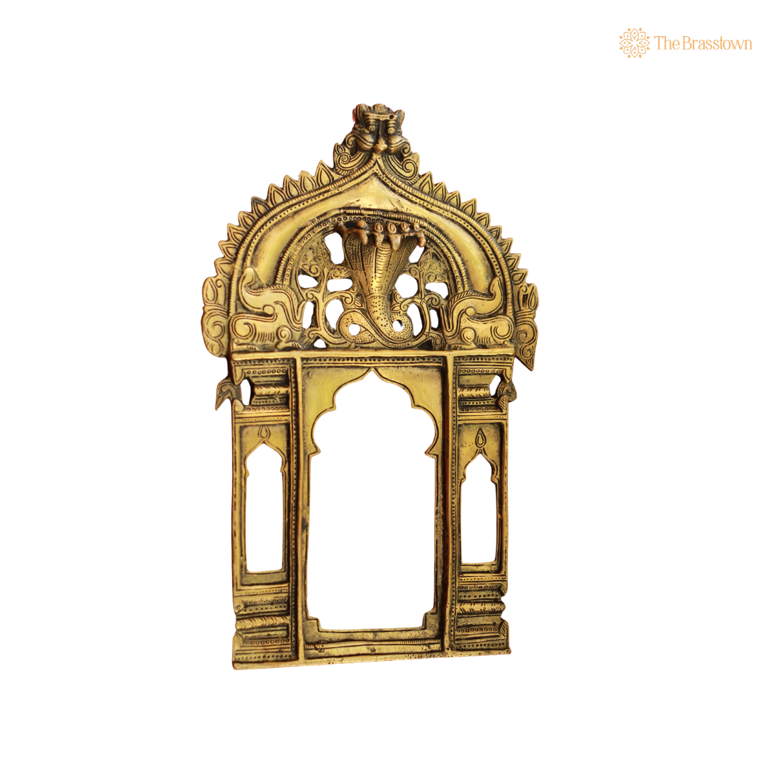 Handcrafted Brass Prabhavali 10 Inch closeup – intricate craftsmanship