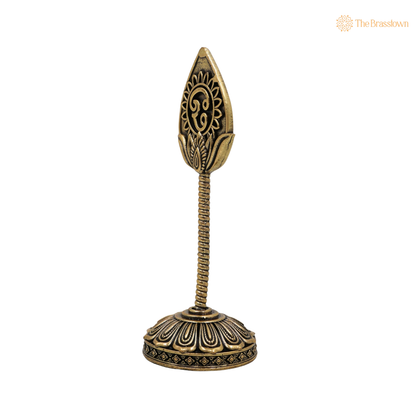 Brass Murugan Vel Idol 6 Inch closeup – intricate craftsmanship