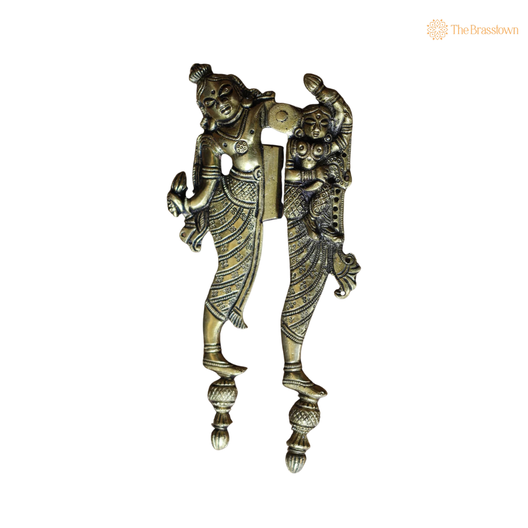 Handcrafted Brass Vishnu Statue Nutcracker 6.5 Inch closeup – intricate craftsmanship