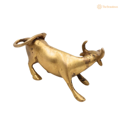 Handcrafted Brass Bull Figurine 3 Inch