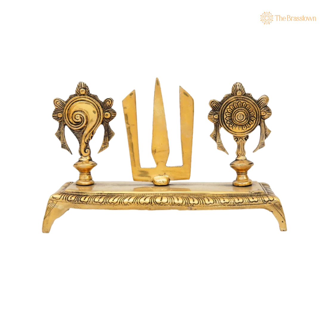 Antique Brass Venkateshvara Chakra 6 Inch closeup – intricate craftsmanship