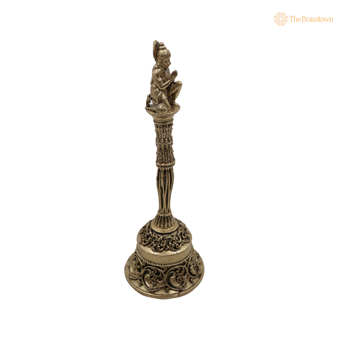 Brass Hanuman Ghanti 5.5 Inch – home mandir puja decor India