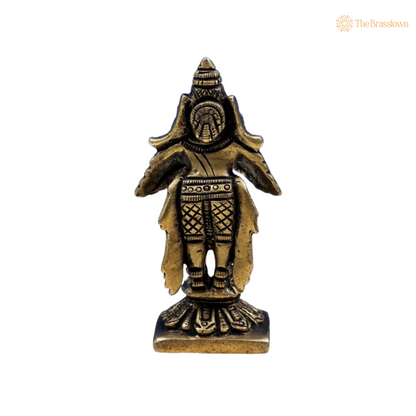 Handcrafted Brass Garuda Idol – A Symbol of Devotion and Divine Protection 3 Inch