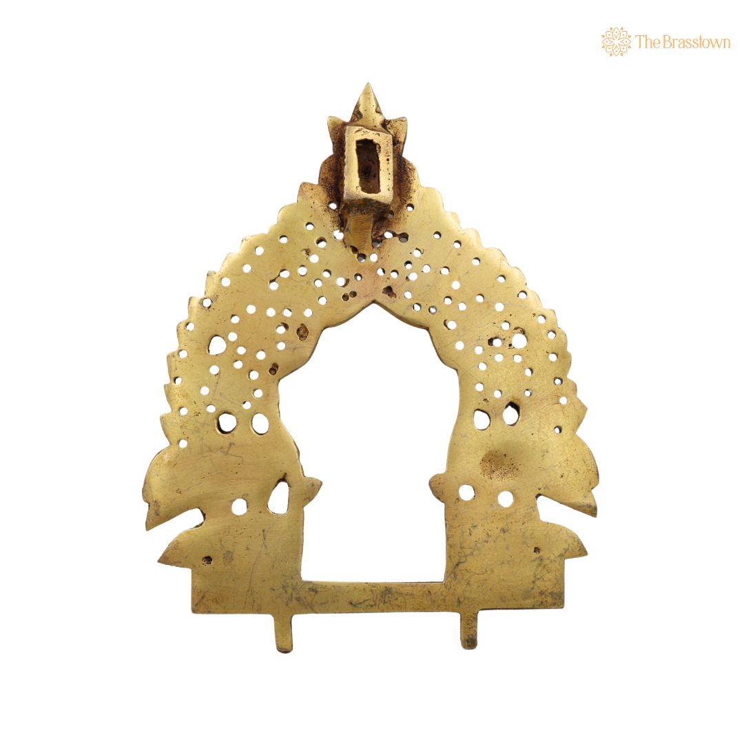 Brass Traditional Prabhavali Frame 6.5 Inch – home mandir puja decor India