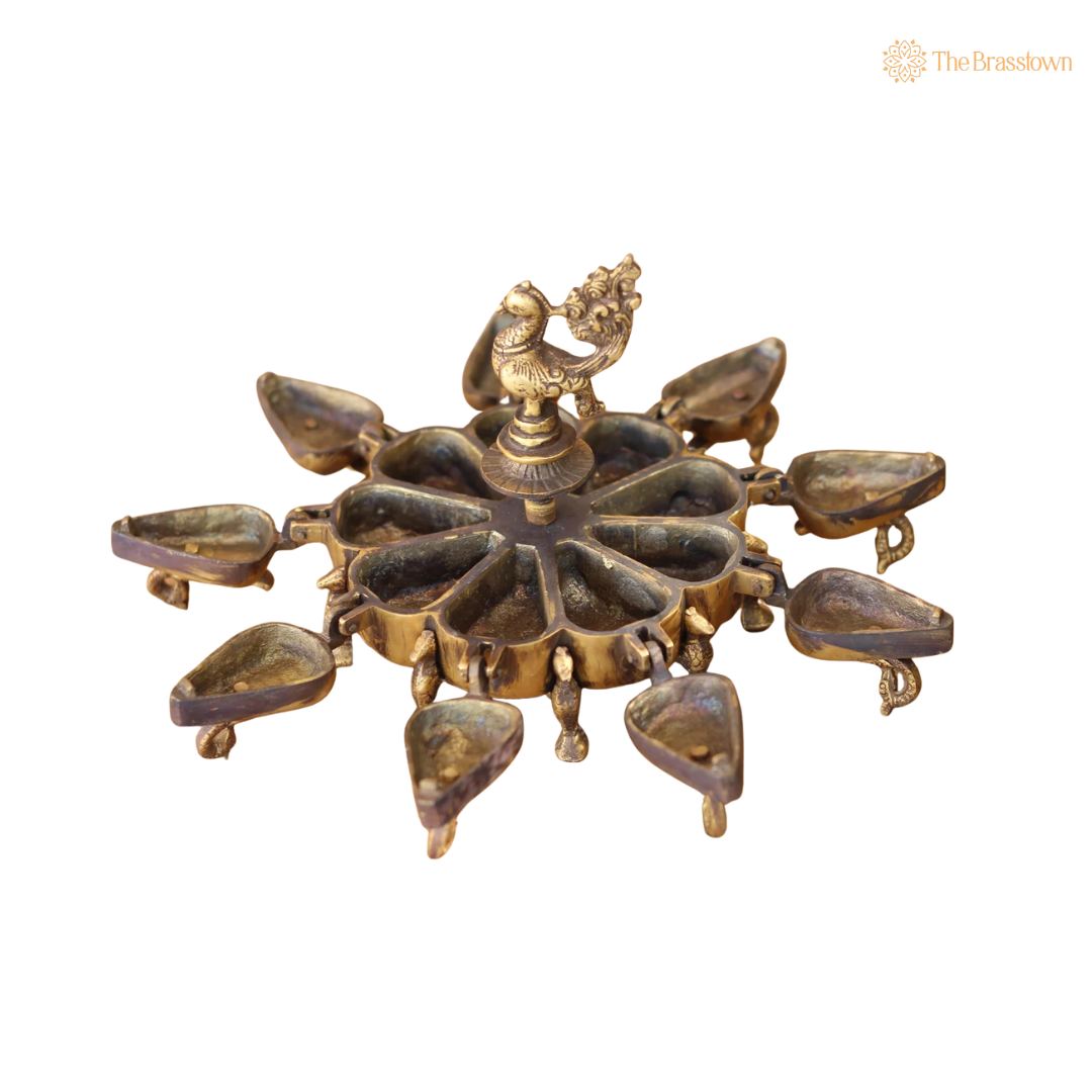 Handcrafted Brass Sindur Storage Box 6 Inch – home mandir puja decor India