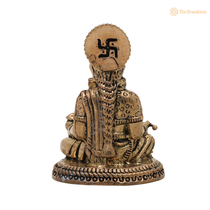 Handcrafted Brass Annapurneshwari Idol 2.5 Inch – home mandir puja decor India