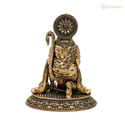 Brass Hanuman Idol 4.5 Inch – home mandir puja decor India