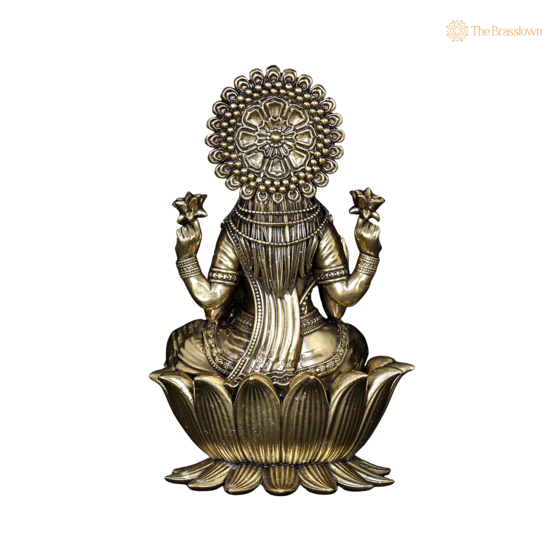 Brass Lakshmi Idol 4 Inch – home mandir puja decor India
