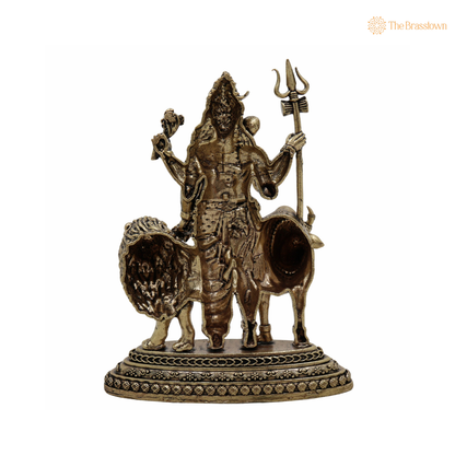 Brass Ardhanarishvara Idol 4.5 Inch – home mandir puja decor India