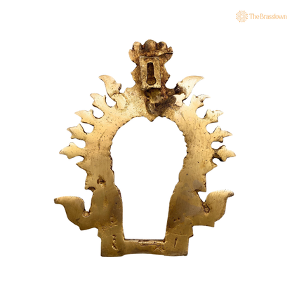 Brass Traditional Prabhavali Frame for 6.5 Inch – home mandir puja decor India