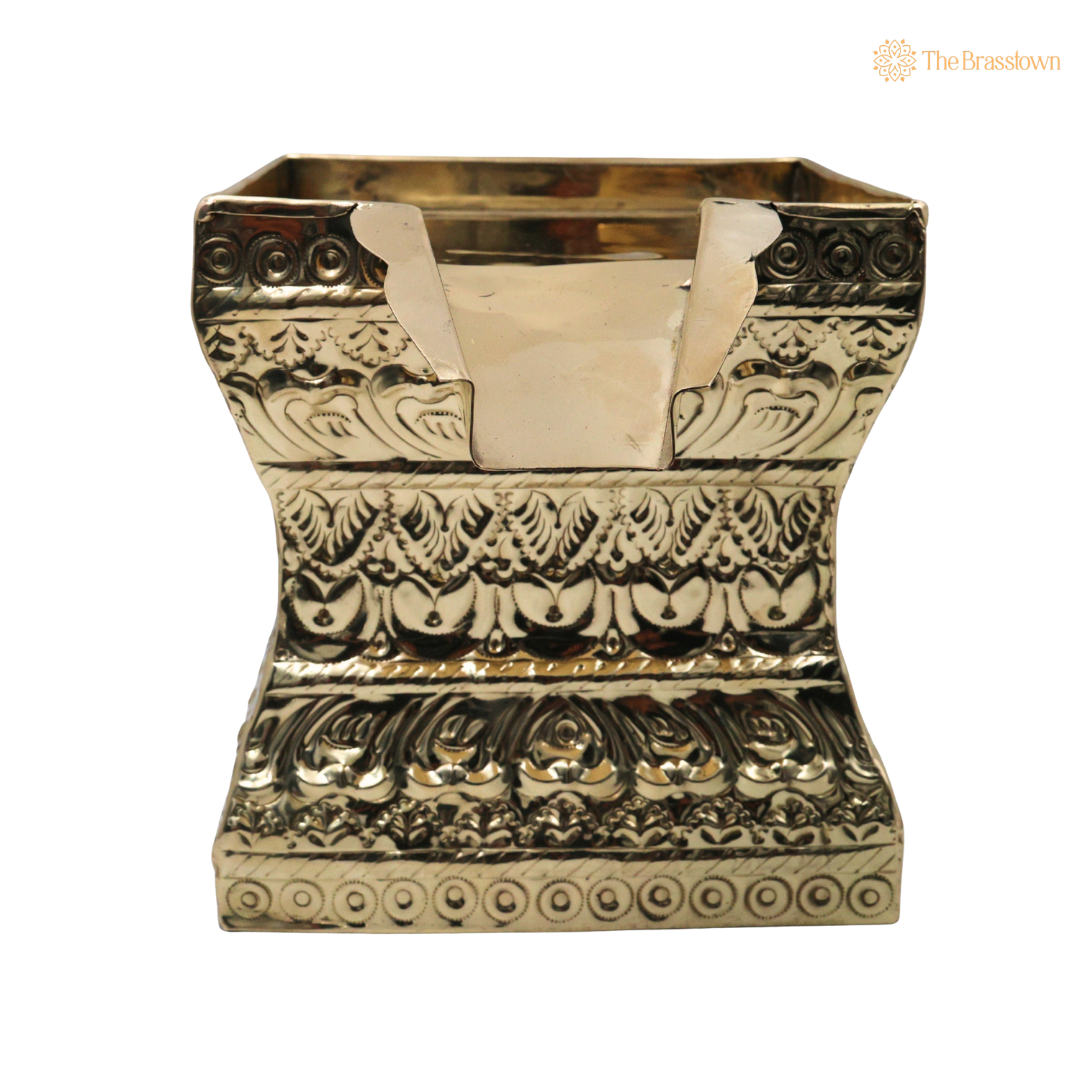 Traditional Brass Abhisheka Patra –  Abhishekam Kalash Patram for Pooja, Temple &amp; Home Mandir 8.5 Inch