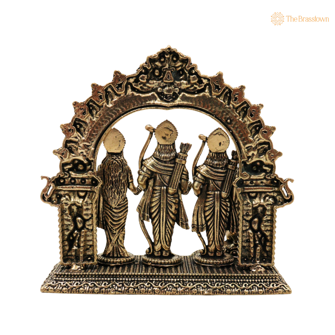 Handcrafted Brass Ram Darbar Murti 4 Inch – home mandir puja decor India