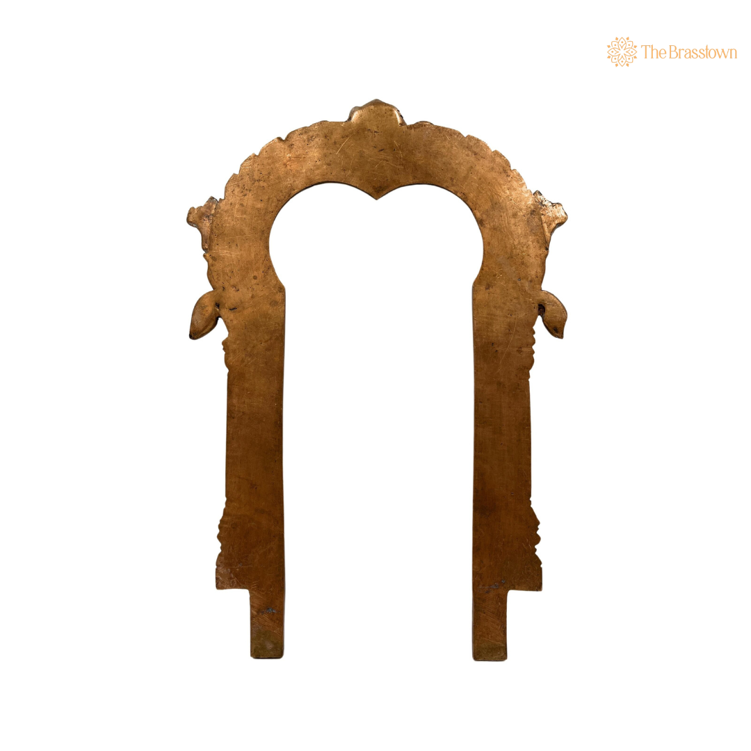 Traditional Antique Brass Arch Frame 10.5 Inch – home mandir puja decor India