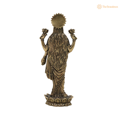 Divine Brass Lakshmi Idol 4.5 Inch – home mandir puja decor India