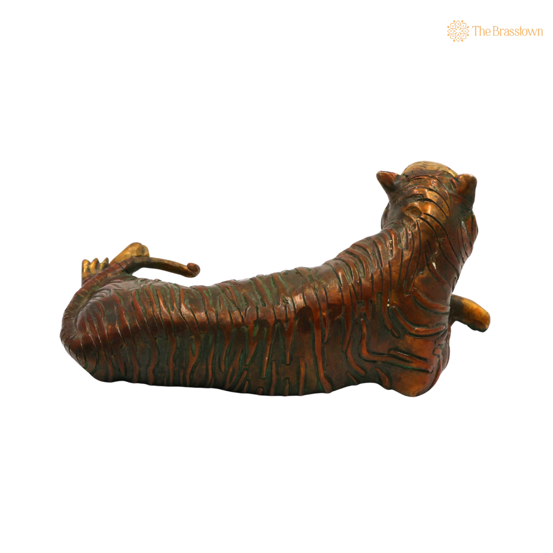 Brass Royal Tigress Idol 4 Inch – home mandir puja decor India
