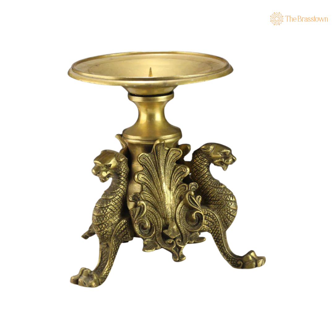 Handcrafted Brass Nandi Idol on 7 Inch – home mandir puja decor India