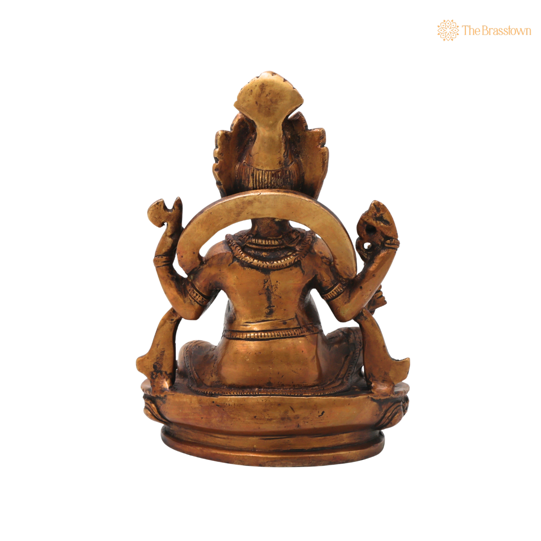 Brass  Ganesha Ganapati Vinayaka Idol – Traditional Chola Style Ganapati Vinayaka Murti for Pooja, Home Mandir, Décor &amp; Gifting 9 Inch
