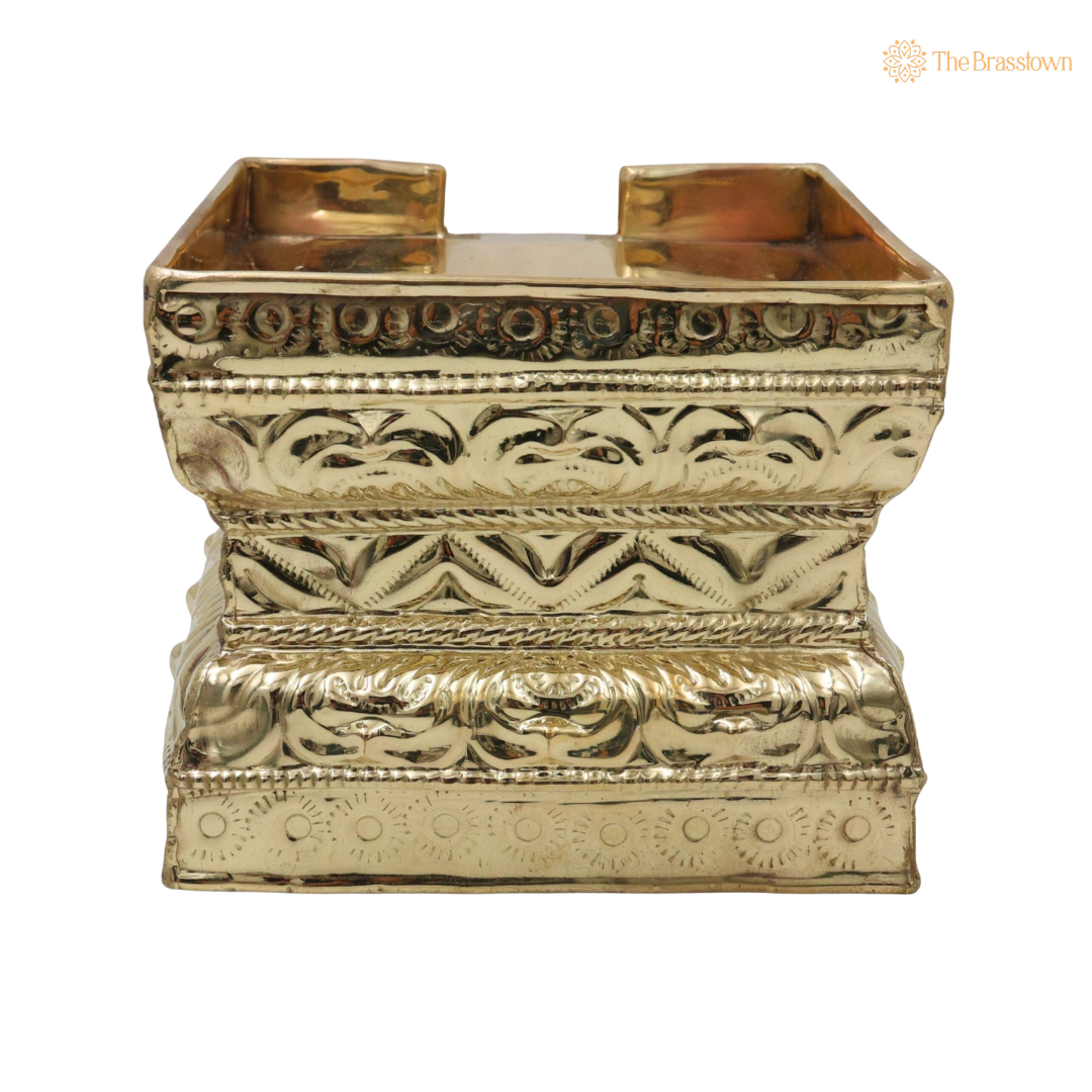 Brass Abhisheka Patra for Shiva Abhishekam – Mahadev Shankar Lingabhishek Kalash Patram for Pooja, Temple &amp; Home Mandir 5.5 Inch