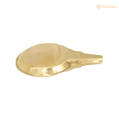 Brass Abhishek Patra with Somasutra Tray – Traditional Abhishekam Plate, Tirumanjanam Stand &amp; Temple Pooja Vessel for Shivling and Deity Worship 8 Inch