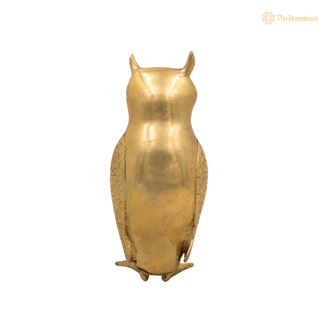 Brass Owl Idol for vastu – Decorative Owl Statue for Home Décor &amp; Spiritual Spaces 8 Inch