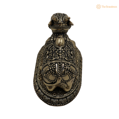 Handcrafted Brass Nandi 2 Inch – home mandir puja decor India