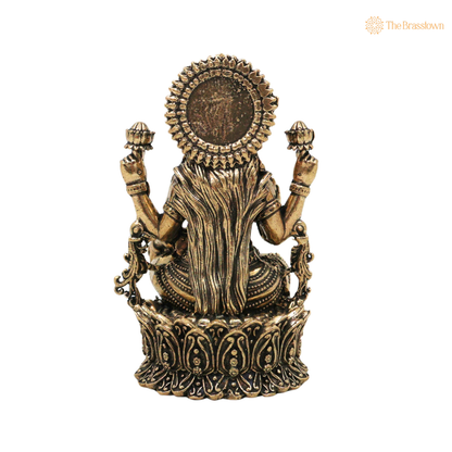 Brass Handcrafted Mahalakshmi Idol 5 Inch – home mandir puja decor India