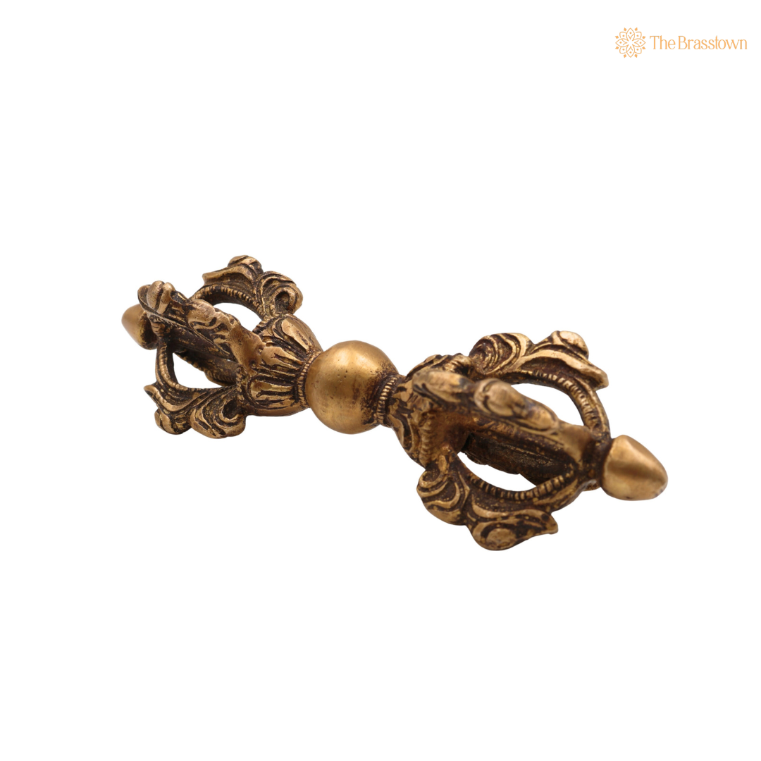 Brass Dorje / Vajra Idol 5.5 Inch – home mandir puja decor India