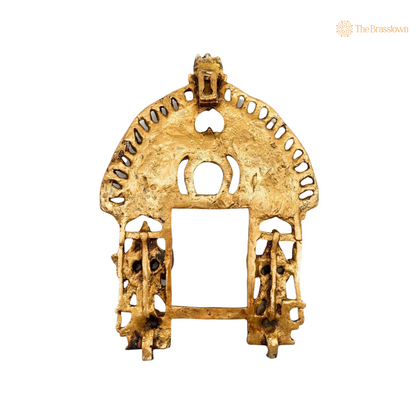 Antique Brass Temple Arch Frame with Divine 11 Inch