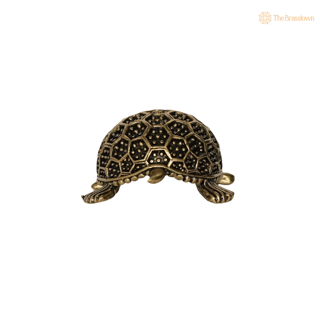 Brass Tortoise Idol 1 Inch – home mandir puja decor India