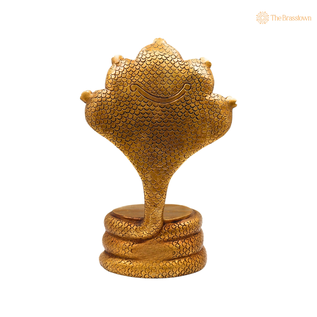 Brass Sheshnag Singhasan with Five 10.5 Inch – home mandir puja decor India