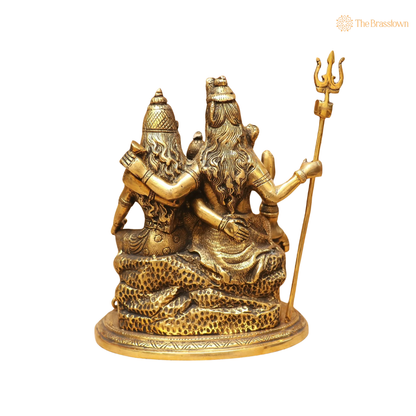 Brass Shiv Parivar Idol 9.5 Inch – home mandir puja decor India