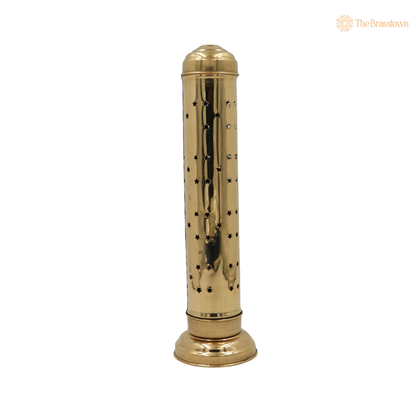 Handcrafted Brass Agarbatti Holder – Peetal Incense Stick &amp; Dhoopbatti Stand for Pooja Room, Temple &amp; Home Décor 11 Inch