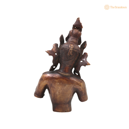 Handcrafted Brass Tara Devi Sculpture – Handcrafted Traditional Unique Style Tara Maa Murti for Pooja, Home Mandir, Spiritual Décor &amp; Gifting 14 Inch