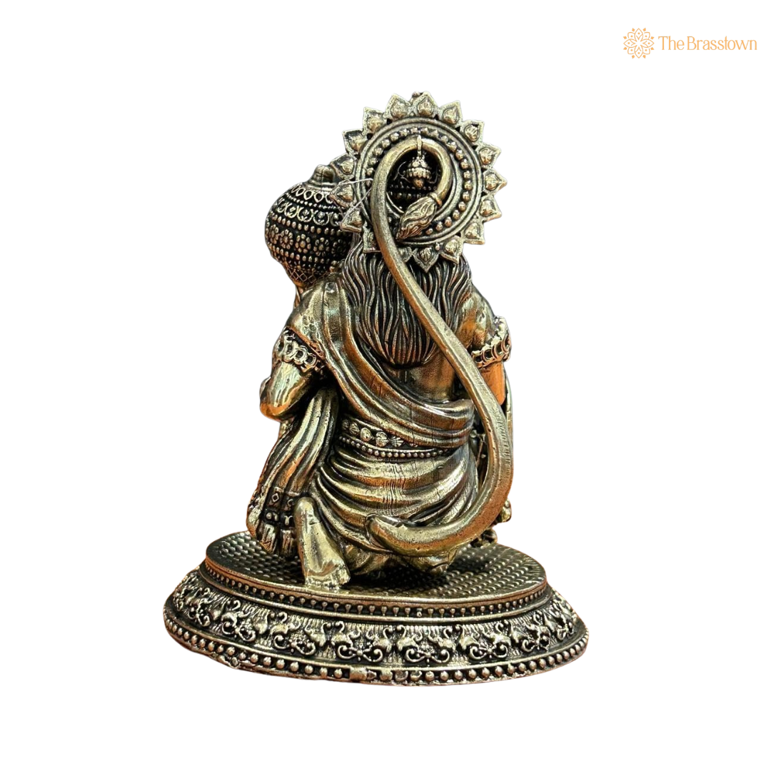 Brass Hanuman Idol 3.5 Inch – home mandir puja decor India